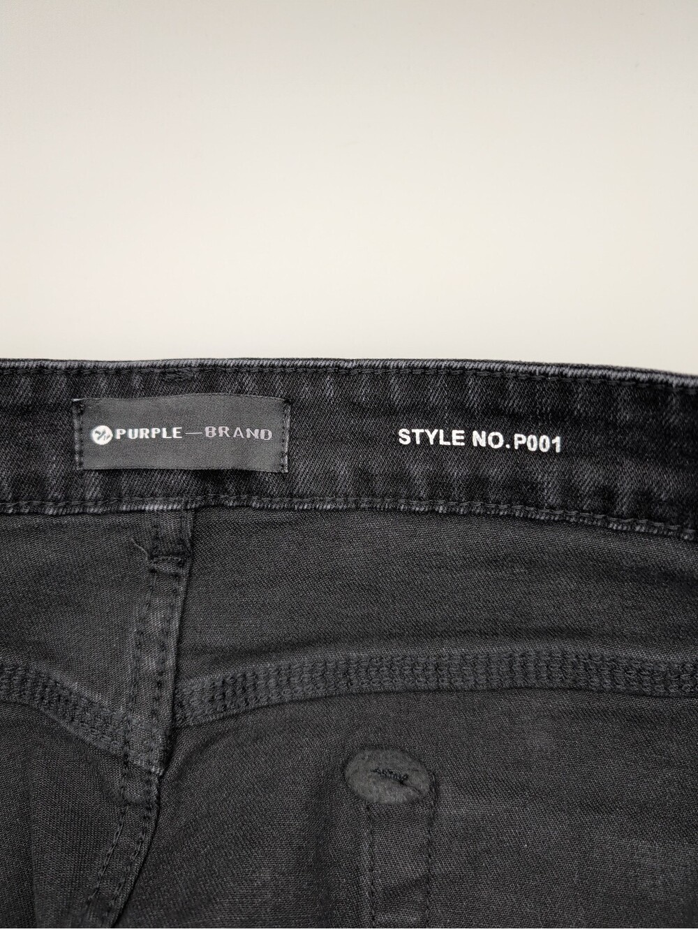 Purple Brand Black Denim Shorts with Silver Studded Sunburst Design Size 38 - Picture 13 of 15